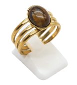 Edelstahlring Trident Tigerauge