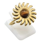 Edelstahlring Sonne Tigerauge
