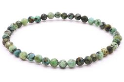 Armband aus afrikanischem Türkis mit 4 mm facettierten Perlen