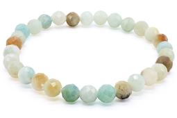 Armband aus Amazonit Multi mit 6 mm facettierten Perlen