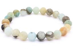 Armband aus Amazonit Multi mit 8 mm facettierten Perlen