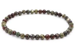 Armband aus Drachenblut-Jaspis mit 4 mm facettierten Perlen
