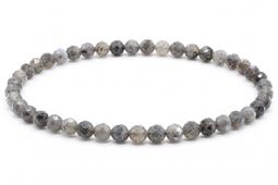 Armband aus Larvikit mit 4 mm facettierten Perlen