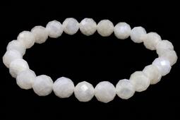 Armband aus mehrfarbigem Mondstein mit 8 mm facettierten Perlen