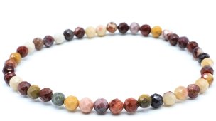 Mookait-Jaspis-Armband mit 4 mm facettierten Perlen