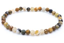 Armband aus Pietersit mit 4 mm facettierten Perlen