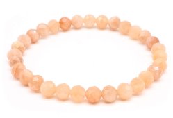 Sonnensteinarmband mit 6 mm facettierten Perlen