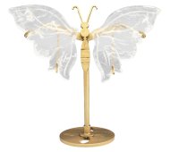 Schmetterling aus Bergkristall auf einem 14 cm großen Sockel