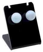 10 mm große Aquamarin-Perlenohrringe