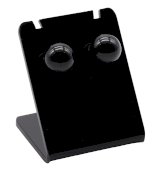 10 mm schwarze Turmalin-Perlenohrringe