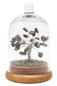 Glücksbaum Pyrit unter Glasglocke 12cm