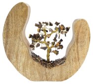 Glücksbaum Holzdesign Tigerauge 17cm