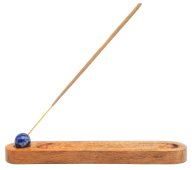 Räucherstäbchenhalter Ski + durchbohrter Lapislazuli 21cm