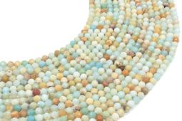 4 mm facettierte Amazonitperlen an einem 38 cm langen Faden
