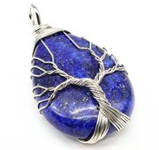 Lebensbaum-Anhänger – Lapislazuli, 3 cm